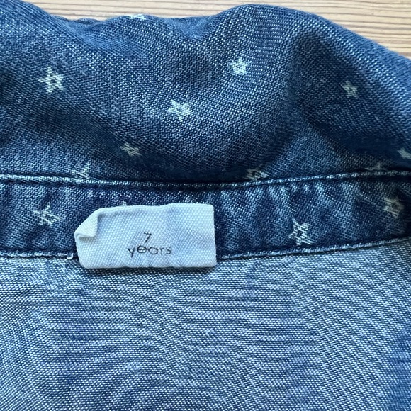 EGG denim star print dress EUC sz 7 - Picture 4 of 6